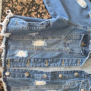 Denim Cropped Jacket- Never Worn